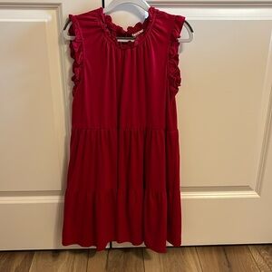 Red baby doll dress